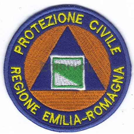 DISTINTIVO RICAMATO PROTEZIONE CIVILE EMILIA ROMAGNA DIAM.7,5CM